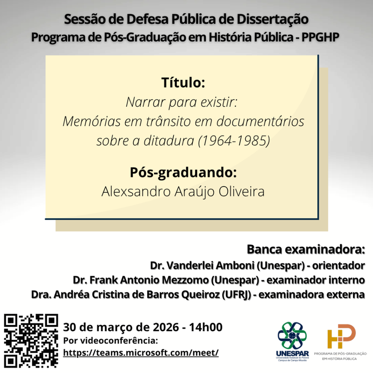 Defesa Pública de Dissertação PPGHP - Alexsandro Araújo.png