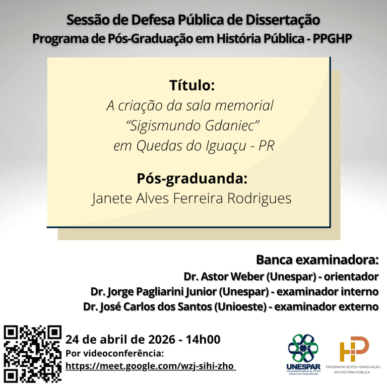 Defesa Pública de Dissertação PPGHP - Janete Ferreira.png