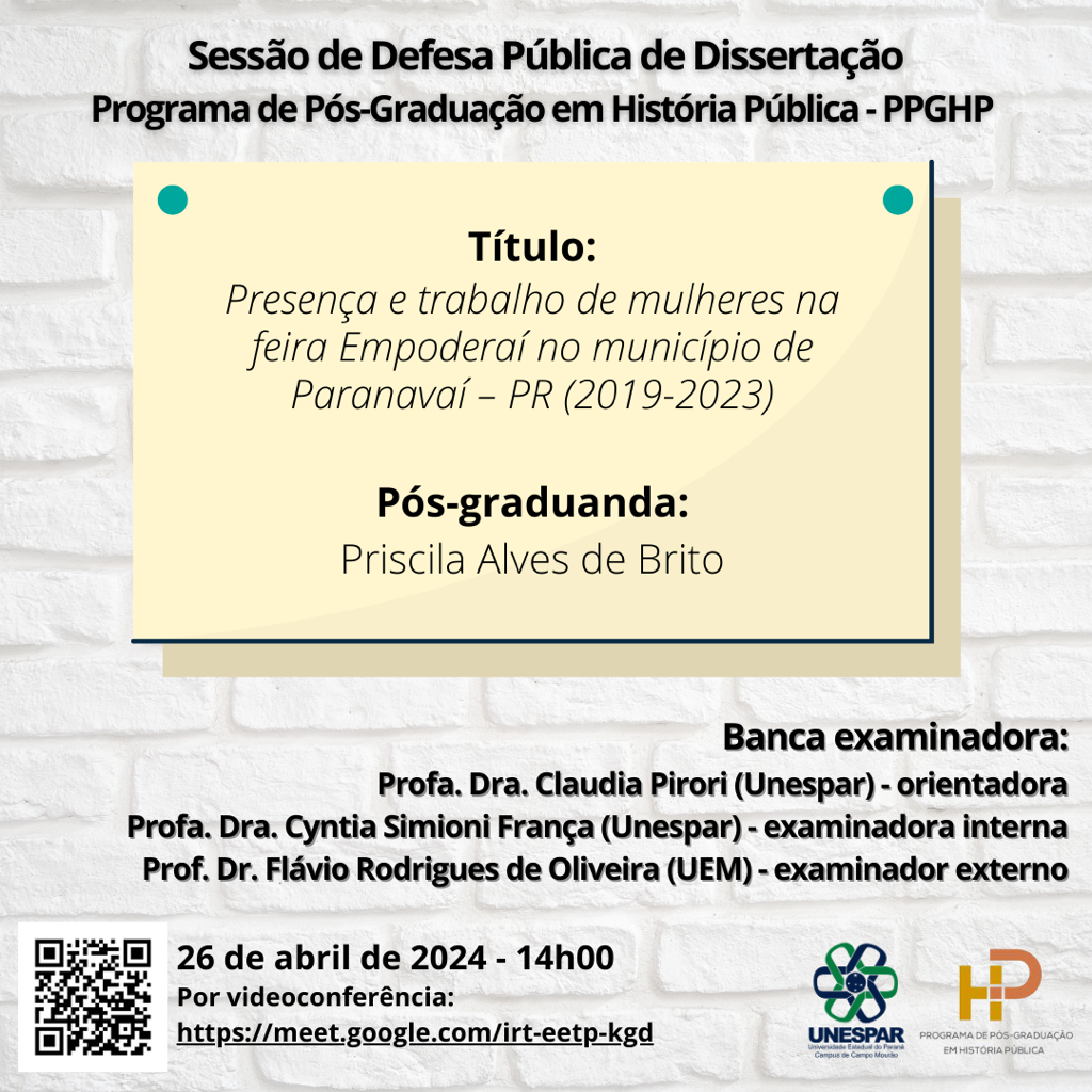 Defesa Pública de Dissertação PPGHP - Priscila Brito.png